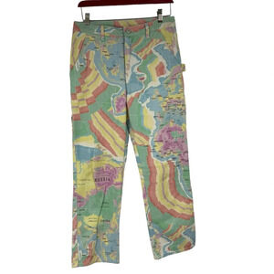 Melody Esani map of the world cargo pants size small